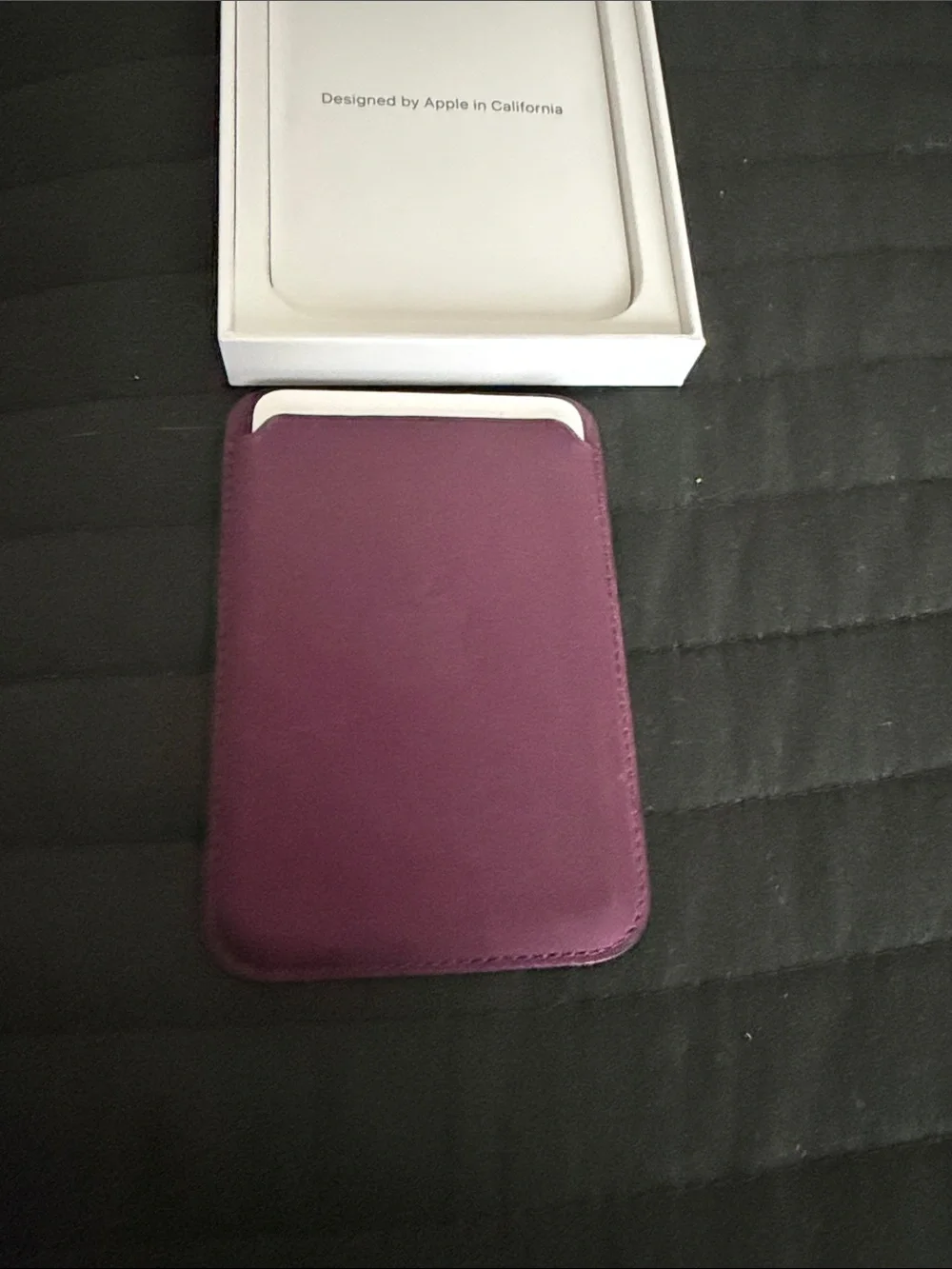 Apple FineWoven MagSafe Wallet - Plum **new never used**